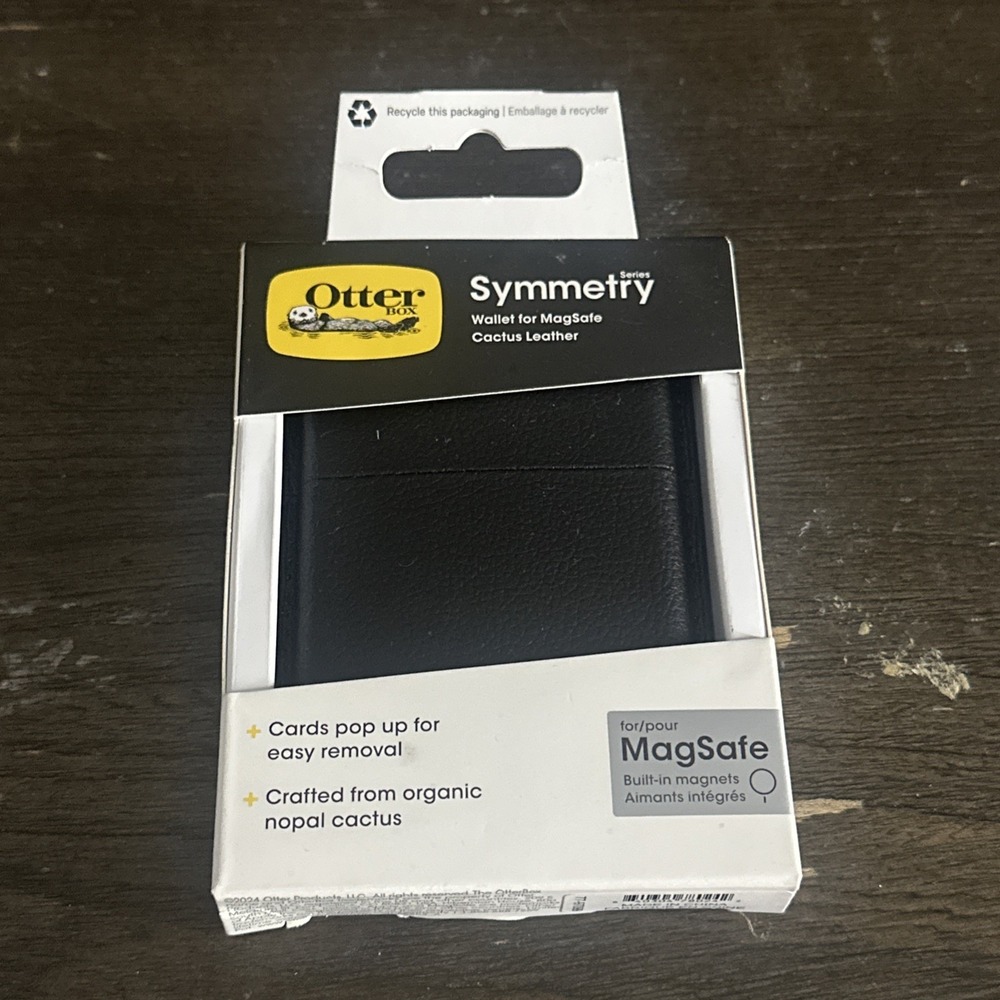 OtterBox Symmetry Wallet for MagSafe Cactus Leather Noir Ash Black 77-97099